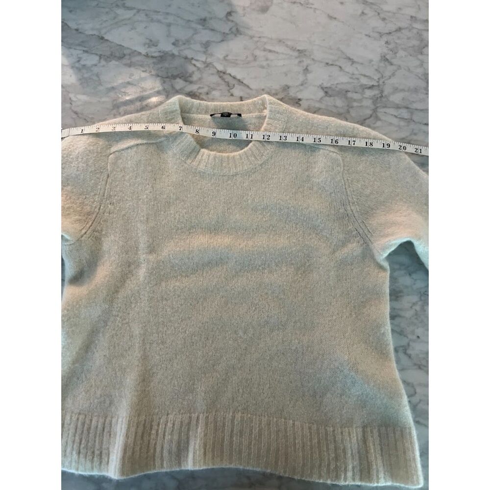 $495 James Perse 100% Cashmere Knit Ivory Crew Neck Sweater Medium JP 2 Pullover - Picture 9 of 9